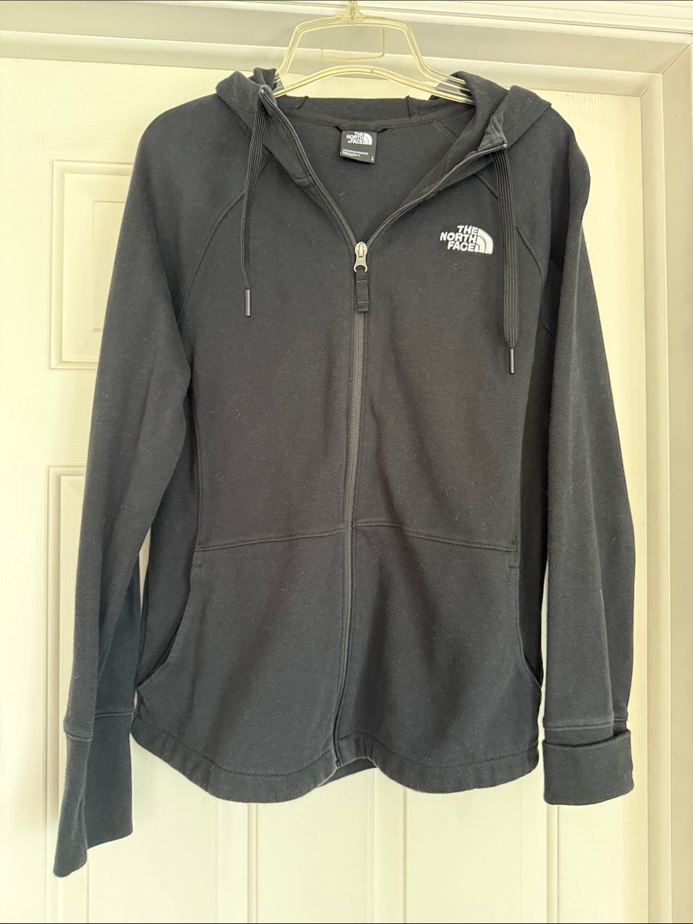 The North Face Black Zip-Up Hoodie with Logo